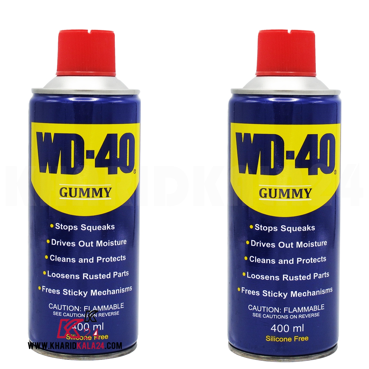 اسپری روان کننده گامی مدلWD-40 حجم ۴۰۰ میلی لیتر بسته 2 عددی