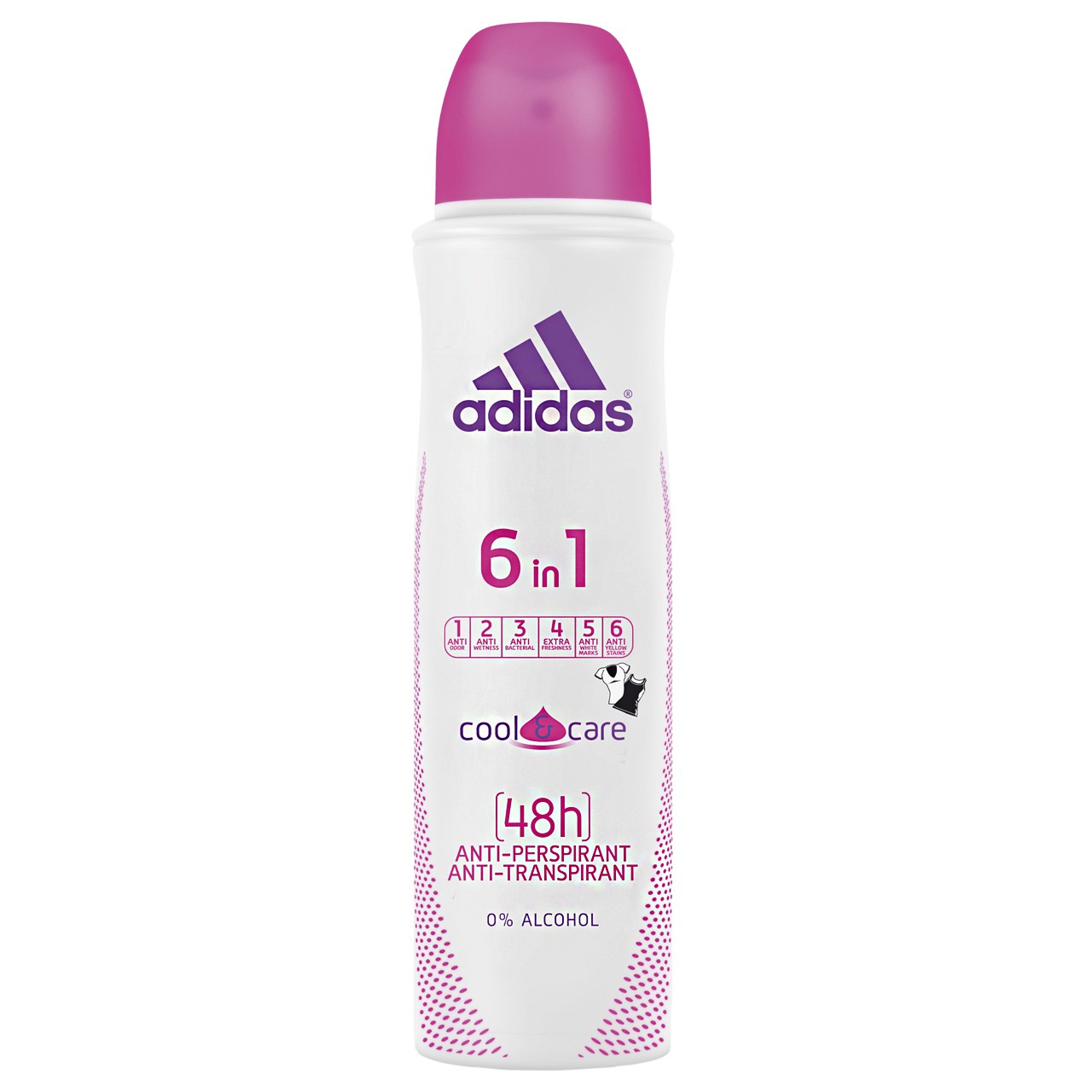 adidas-6 IN 1 FOR WOMWN-150ML-kharidkala24-NO126 اسپری ضد تعریق زنانه آدیداس مدل 6In1 حجم 150 میلی لیتر -1