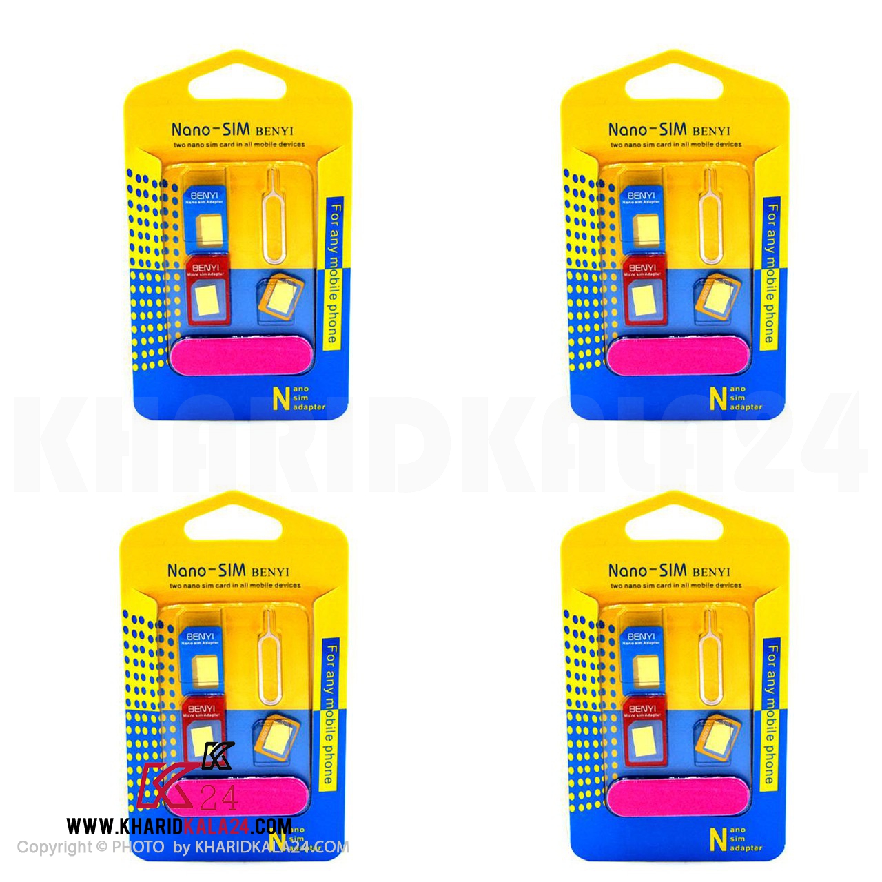 تبدیل سیم کارت های نانو و میکرو به استاندارد بنی مجموعه 4 عددی-kharidkala24 تبدیل سیم کارت های نانو و میکرو به استاندارد بنی مجموعه 4 عددی