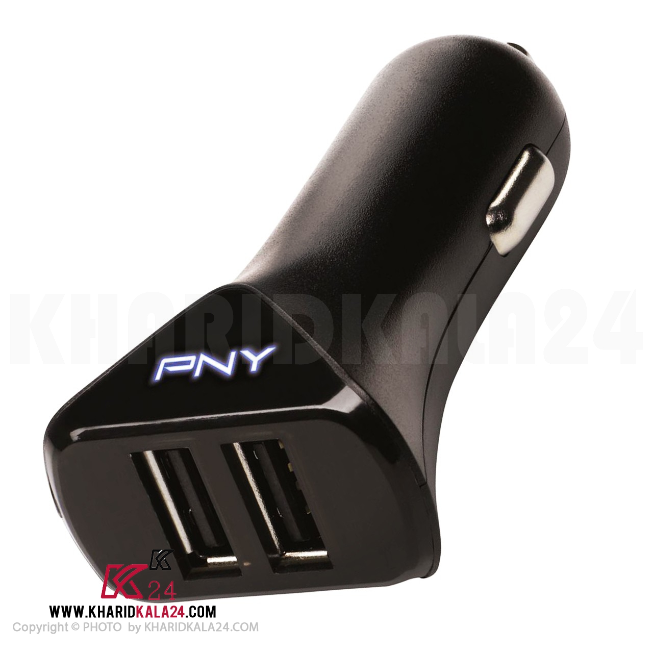 PNY Dual Port Universal USB Battery Car Charger-KHARIDKALA24-NO594 شارژر فندکی پی ان وای مدل PPDC2UFK01RB شماره 1