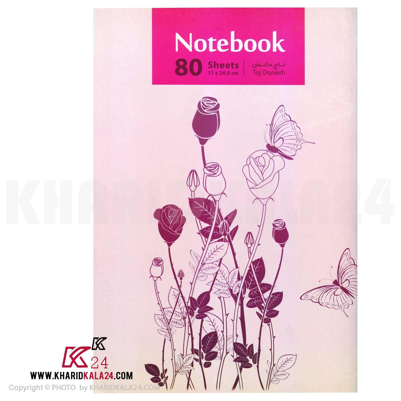 دفتر مشق80 برگ تاج دانش مدل L01 خریدکالا24 -NO1287