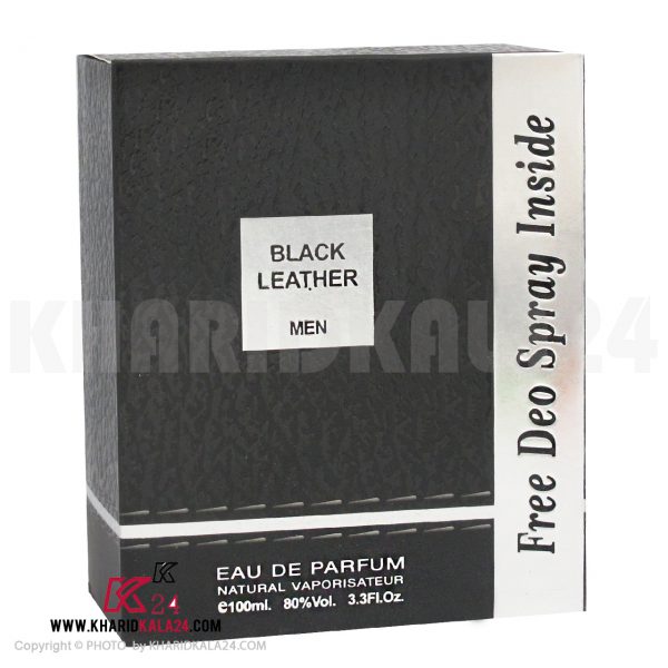 ادو پرفیوم مردانه فراگرنس ورد مدل Black Leather حجم 100 میلی لیتر -تصویر بسته بندی - خریدکالا24