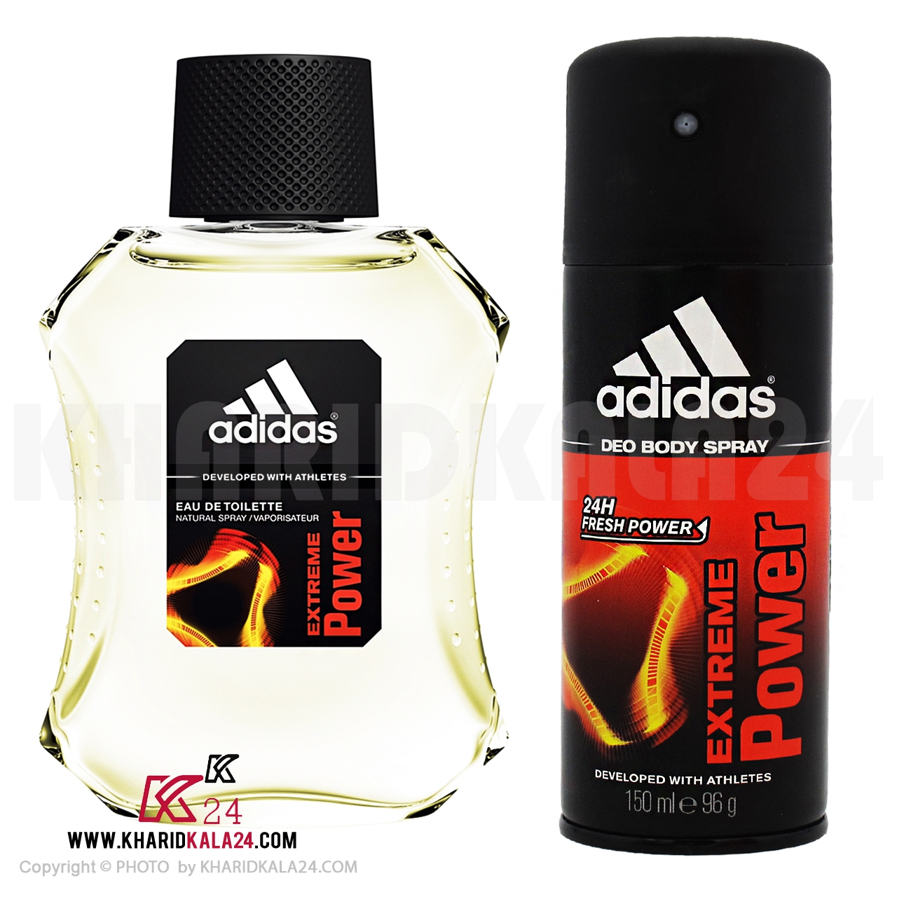 ادو تویلت مردانه آدیداس مدل Extreme Power به همراه اسپری -kharidkala24-no124 Adidas Extreme Power Eau De Toilette & SPRAY For Men