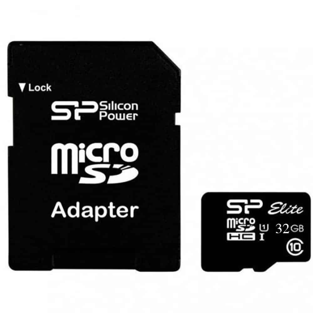 کارت حافظه Micro SD سیلیکون پاور مدل Eliteظرفیت 32 گیگابایت کلاس 10 با آداپتور