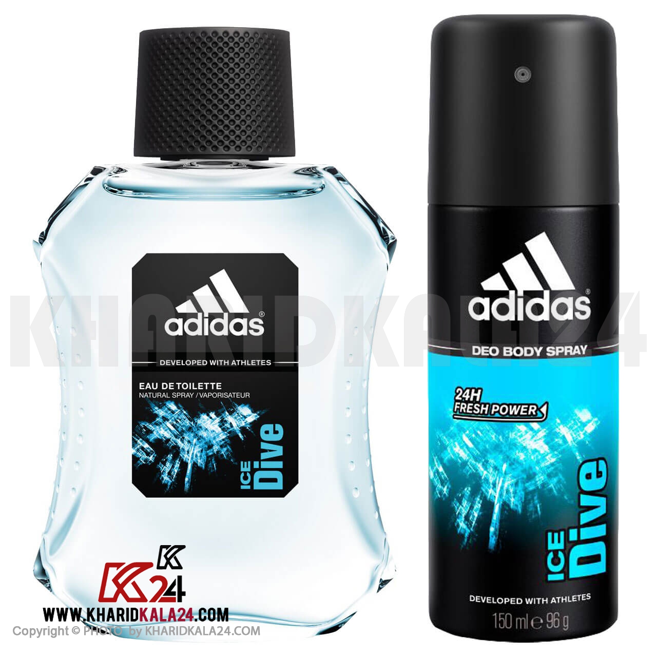 adidas-ice-dive-with-spray-150-ml---1pcs--no1 ادو تویلت مردانه آدیداس مدل Ice Dive حجم 100 میلی لیتر به همراه اسپری