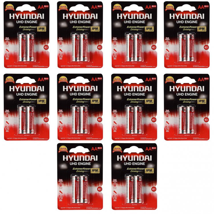 باتری قلمی هیوندای مدل UHD ENGINE بسته 20 عددی