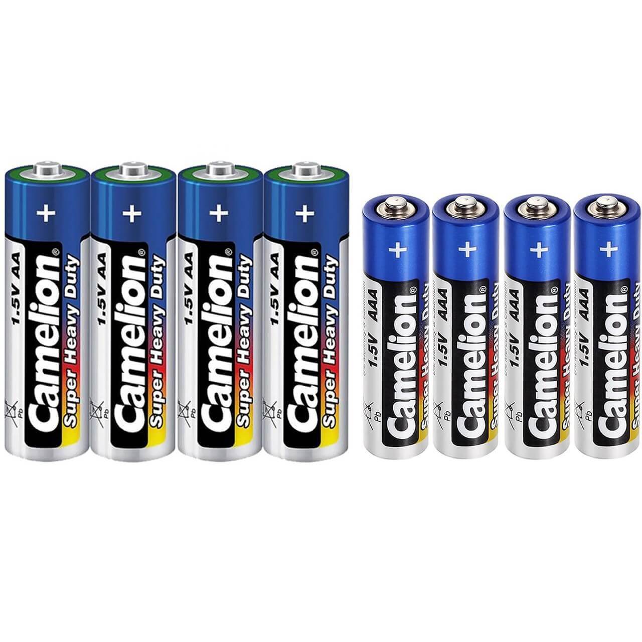 باتری قلمی و نیم قلمی کملیون مدل Super Heavy Duty بسته 8 عددی باتری قلمی و نیم قلمی کملیون مدل Super Heavy Duty بسته 8 عددی
