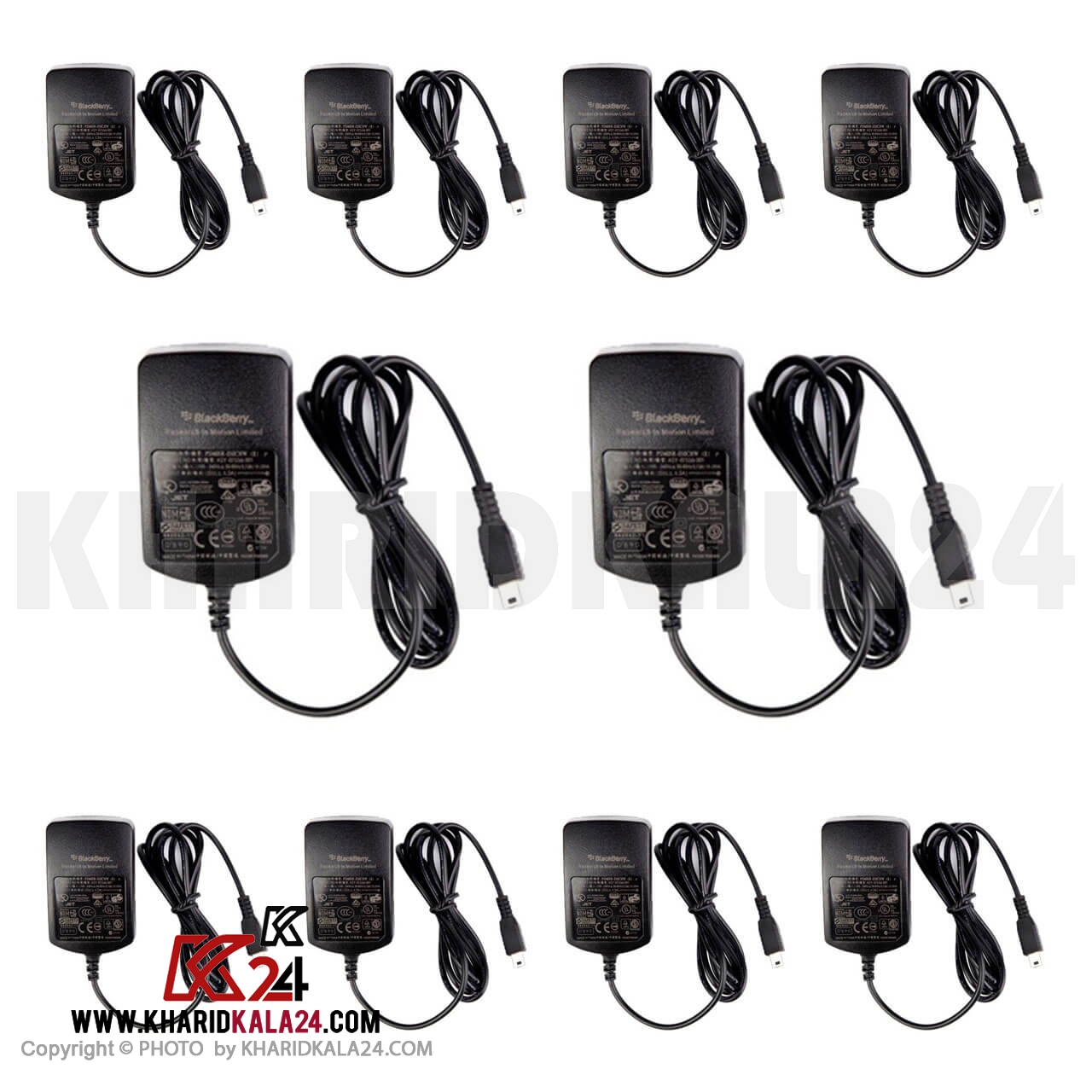 Blackberry-PSM05R-050CHW-Wall-Charger-10-PCS شارژر بلک بری مدل PSM05R-050CHW مجموعه 10 عددی