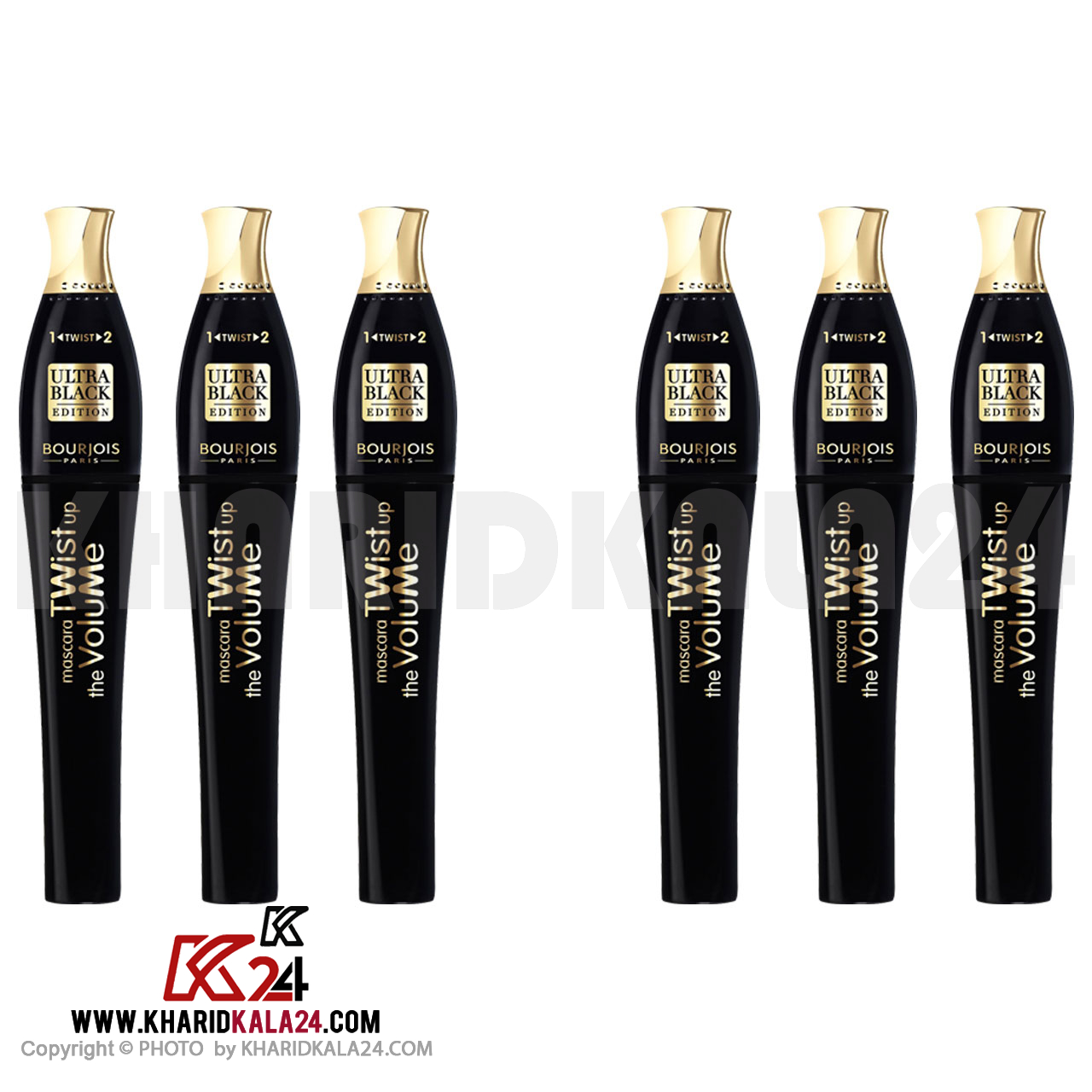 ریمل بورژوآ مدل Twist Up The Volume Ultra Black مجموعه 6 عددی
