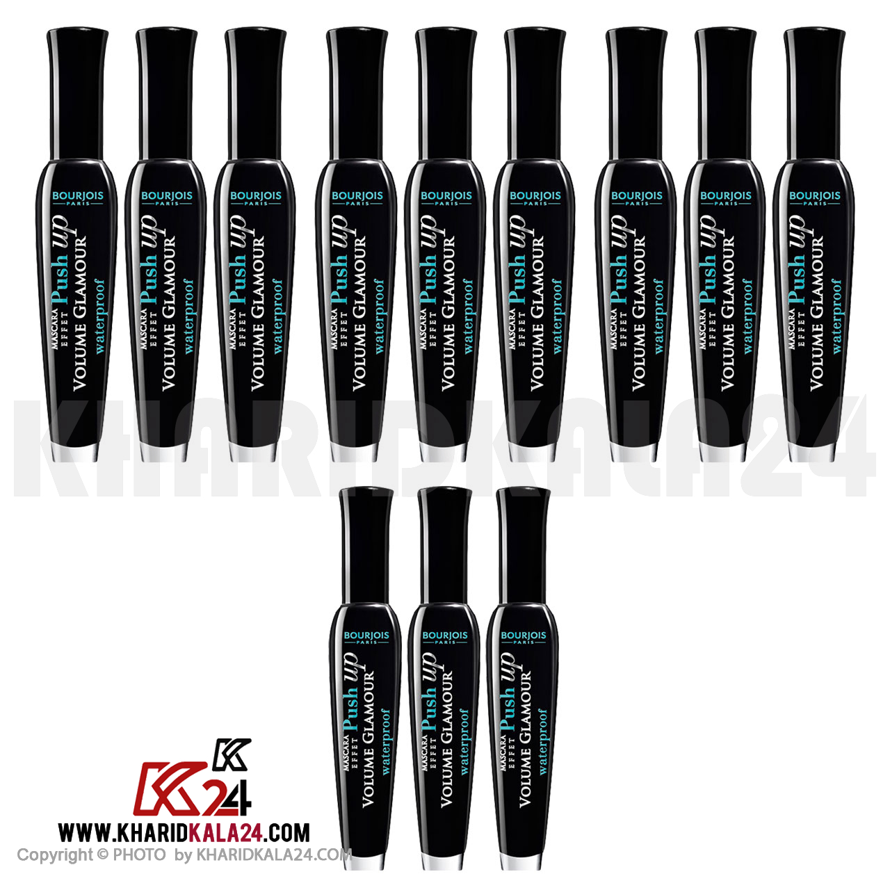bourjois--push-up-volume-glamour-waterproof---12pcs--no3--kharidkala24 ریمل ضدآب بورژوآ مدل Push Up مجموعه 12 عددی