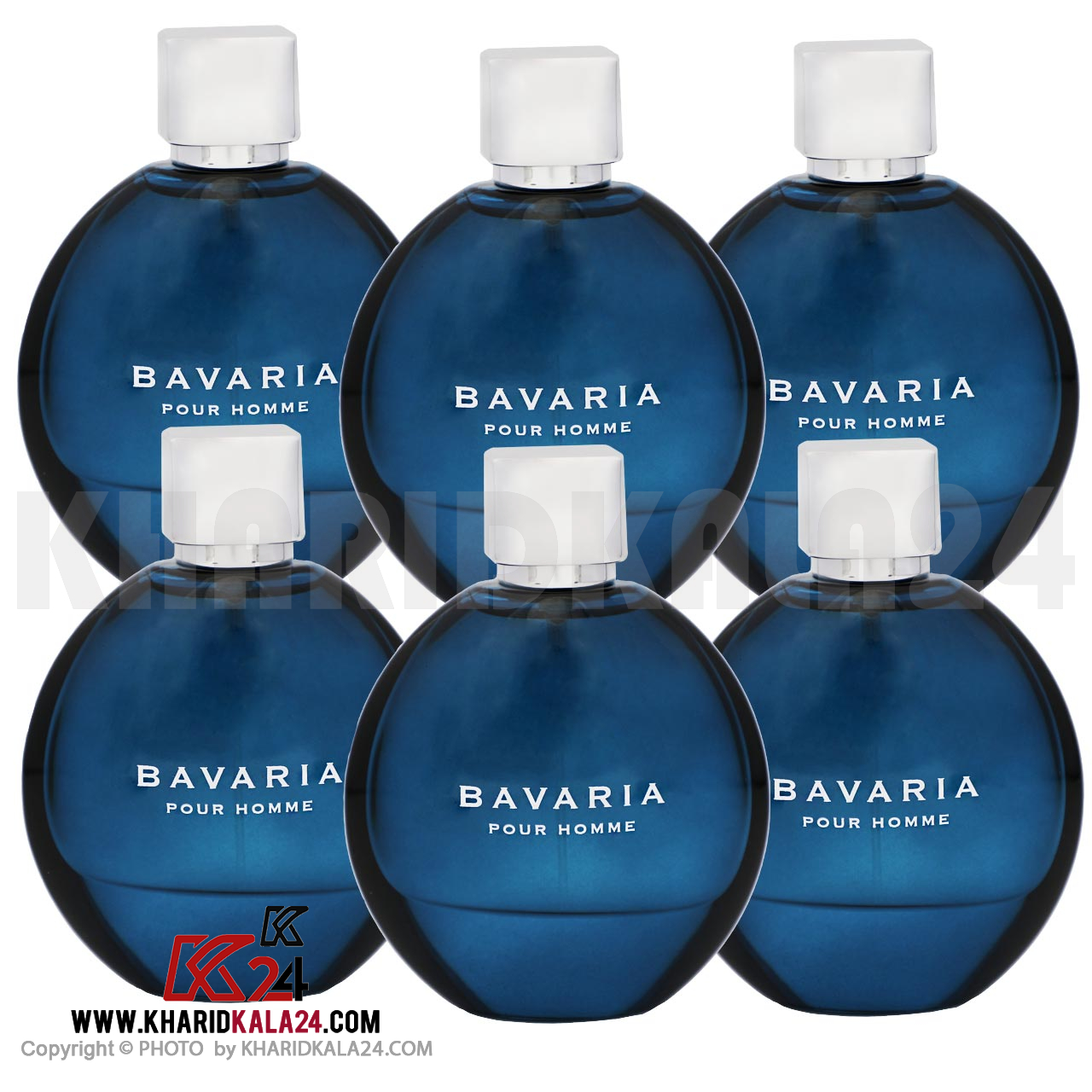 ادو پرفیوم مردانه فراگرنس ورد مدل Bavaria Pour Homme حجم 100 میلی لیتر مجموعه 6 عددی