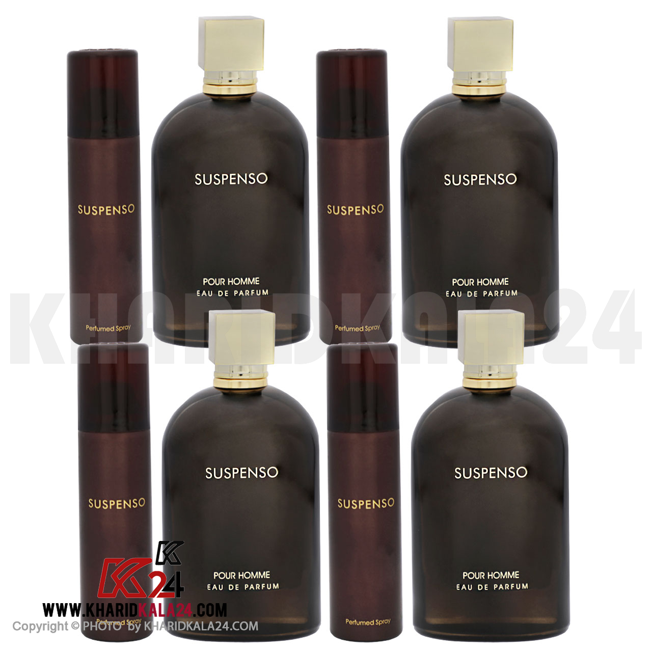 fragrance-world-suspenso-eau-de-parfume-for-men--100-ml-with-spray---4PCS ادو پرفیوم مردانه فراگرنس ورد مدل Suspenso حجم 100 میلی لیتر به همراه اسپری مجموعه 4 عددی