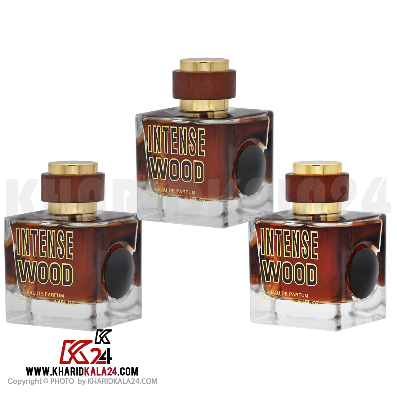 ادو پرفیوم مردانه فراگرنس ورد مدل Intense wood حجم 100میلی لیتر مجموعه 3 عددی