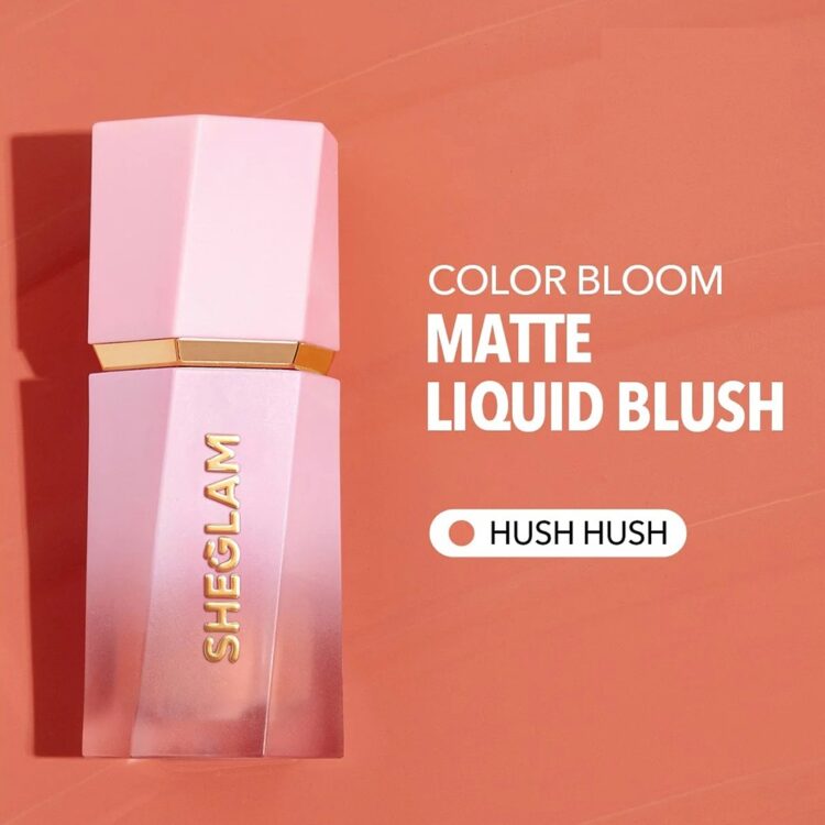 رژگونه مایع مات شگلم مدل Liquid Blush رنگ HUSH HUSH حجم 5 میلی لیتر