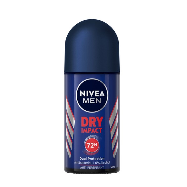 رول ضد تعریق مردانه نیوا مدل DRY IMPACT حجم 50 میل - 72 ساعته