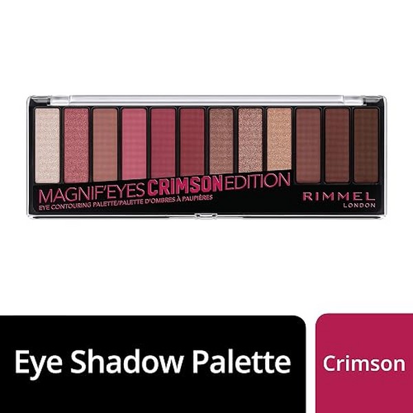 اوتلت پالت سایه چشم 12 رنگ ریمل لاندن سری MAGNIF EYES مدل CRIMSON شماره 007